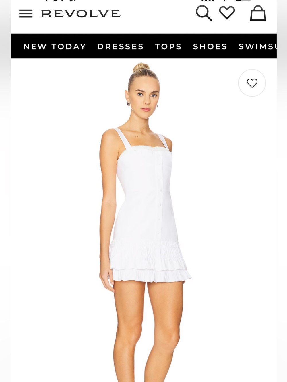 NWT Alexis White Sleeveless Tiered Mini Dress